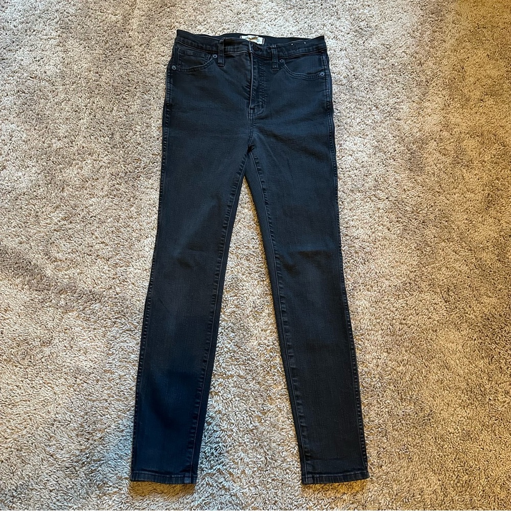 Madewell Women's Washed Black Skinny Jeans Size 28